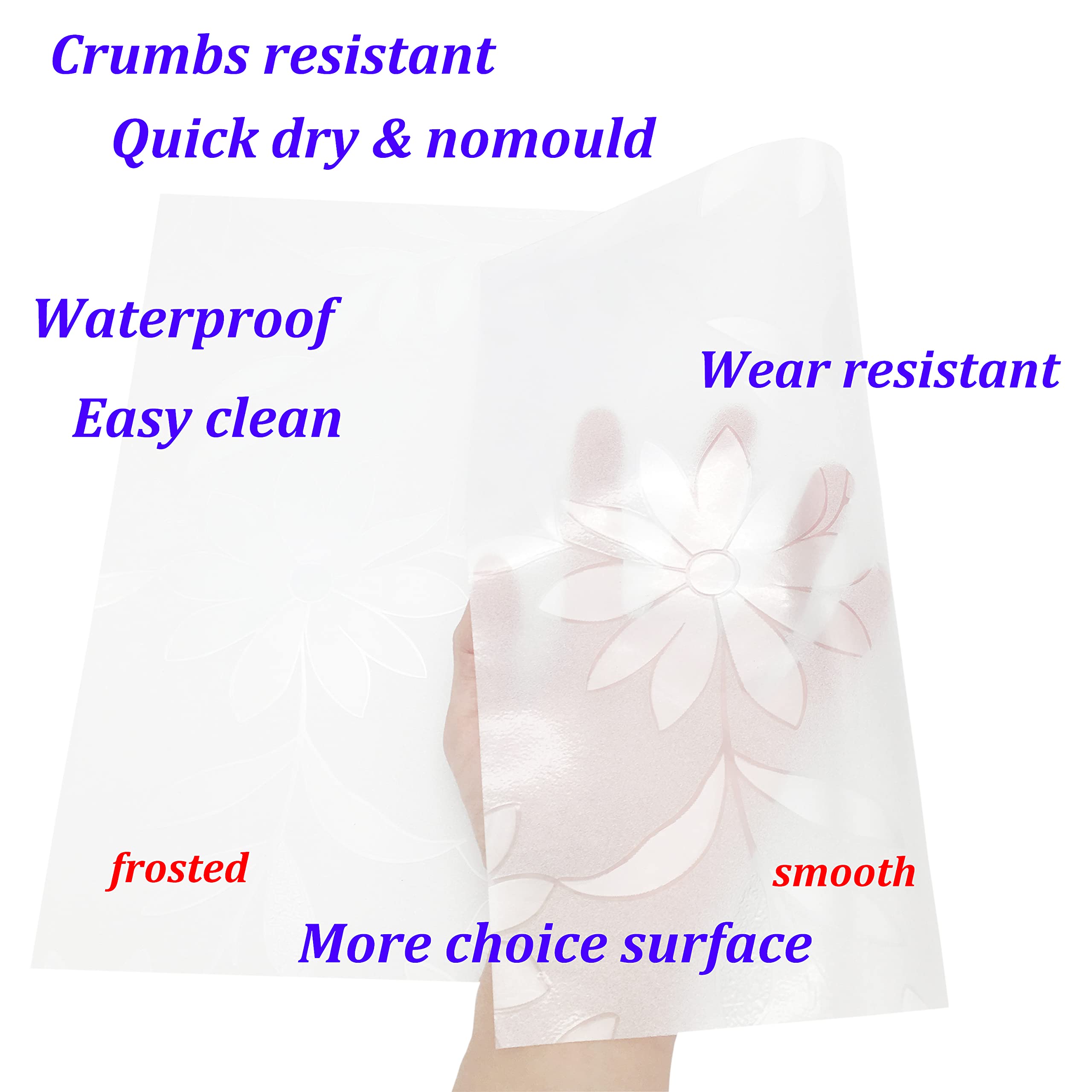 Waterproof Plastic Placemats Set of 4 - Wipe Clean, Durable & Fade-Resistant Flower Design Place Mats for Kitchen & Dining Table | Perfect for Daily Meals, Parties & Outdoor Picnics