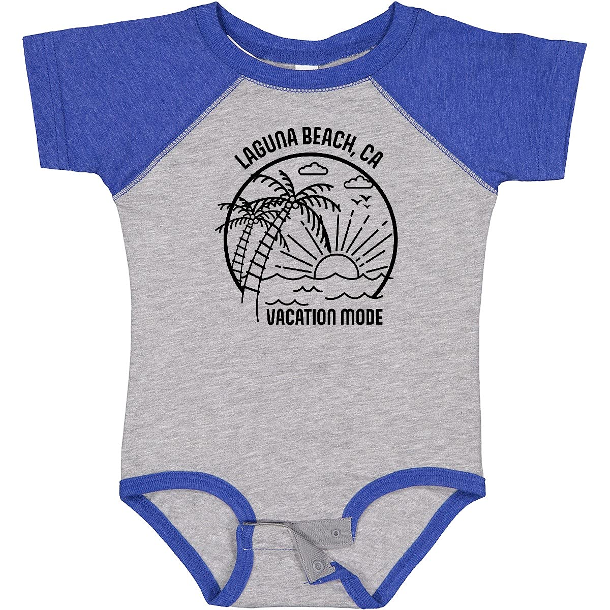 Inktastic Summer Vacation Mode Laguna Beach California Baby Bodysuit - Cute Infant Onesie for Beach Trips & Family Vacations