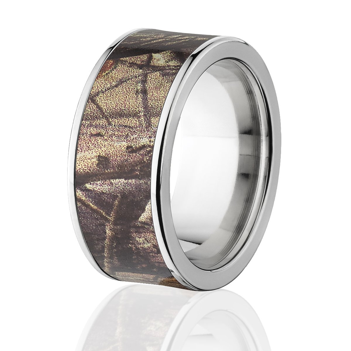 Realtree AP Camo Wedding Rings for Men - Durable Camouflage Titanium Band for Outdoor Enthusiasts, Hunting & Camping Gear Accessories