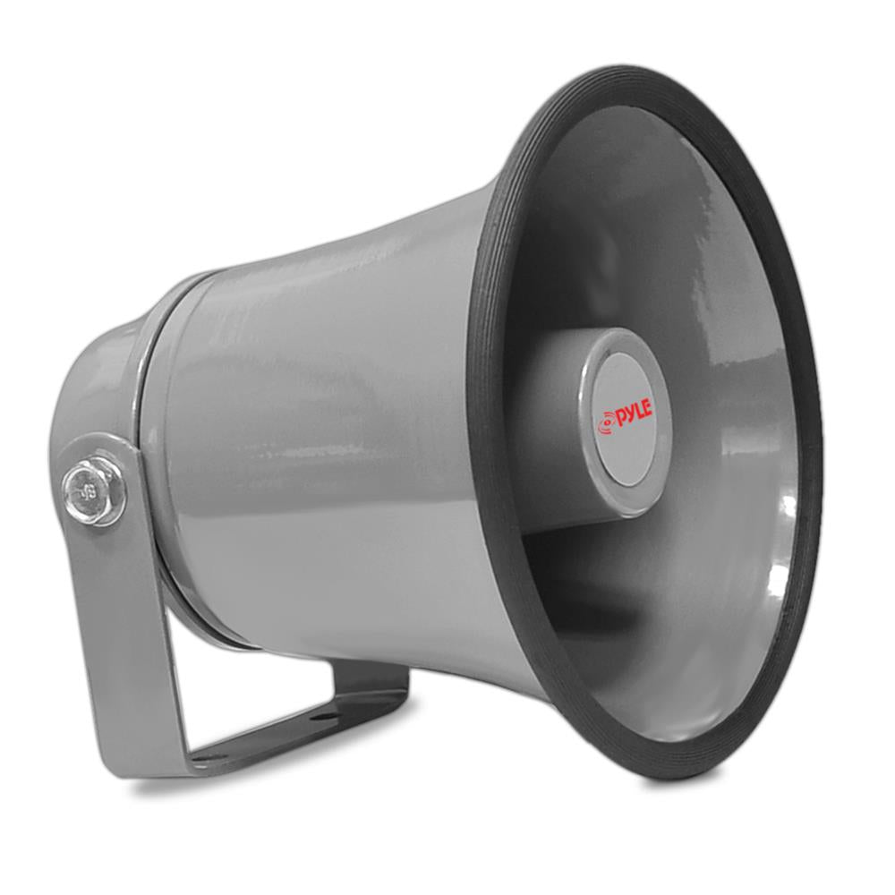 Portable PA Horn Speaker - 120dB Loud Megaphone with Siren & Microphone for Outdoor Events, Sports Games, Emergency Alerts, and Public Announcements