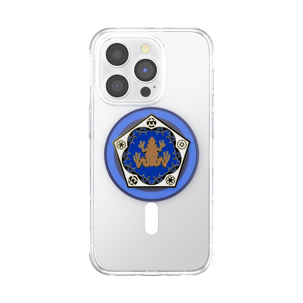 Harry Potter Chocolate Frog PopSockets Round Phone Grip - MagSafe Compatible with Adapter Ring, Wireless Charging Phone Holder for iPhone 12/13/14/15 Pro Max - Perfect for Fans, Commuting, and Hands-Free Selfies