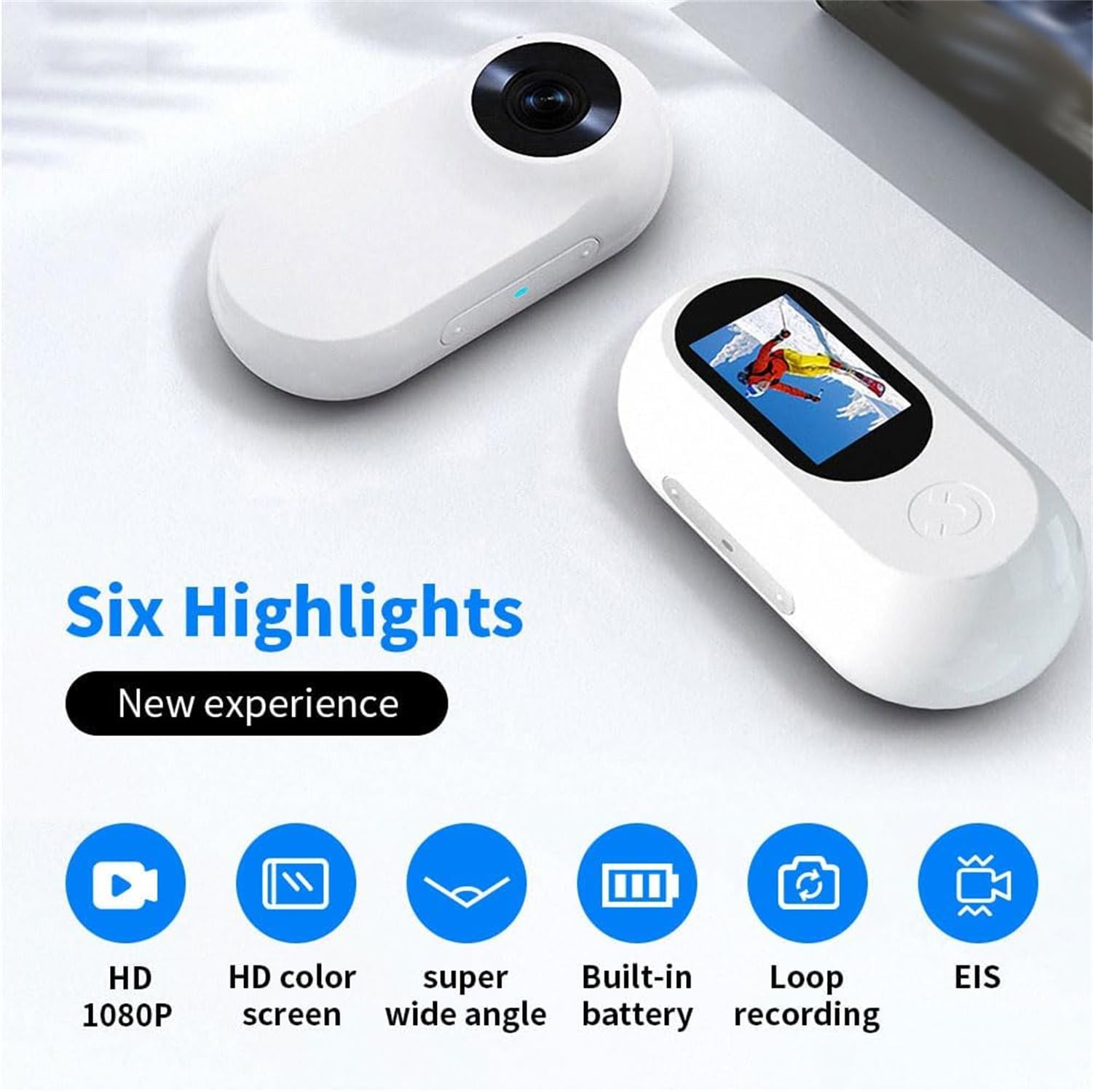 Ashopfun HD 1080P Thumb Action Camera - Waterproof Mini Sports Camera for Cycling & Outdoor Adventures