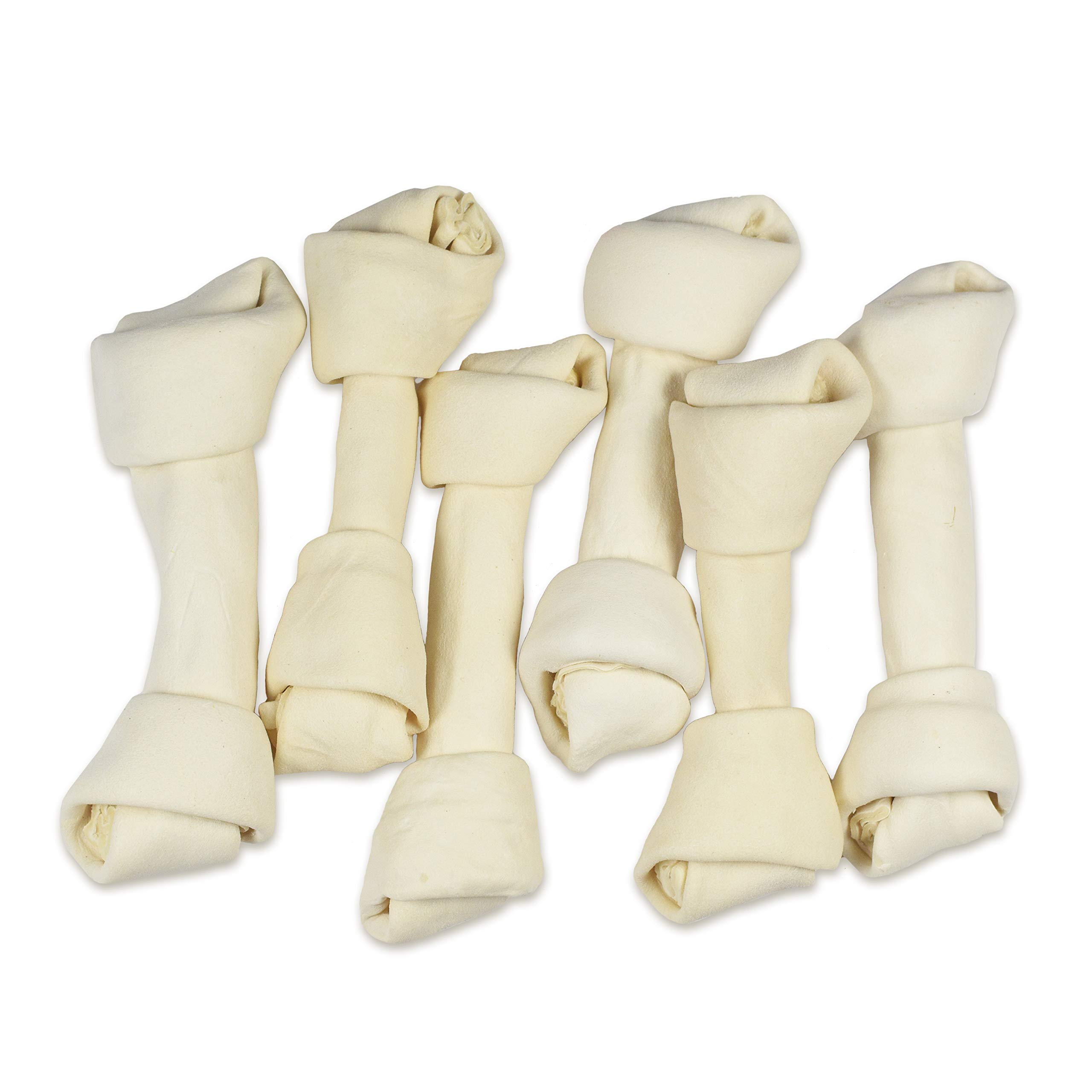 Premium 5-Pack Large Rawhide Dog Chew Bones (8-9 Inch) - Natural Grass-Fed Brazilian Beef - Dental Care Treats for Aggressive Chewers & Large Breed Dogs - Perfect for Teething, Training, and Long-Lasting Entertainment
