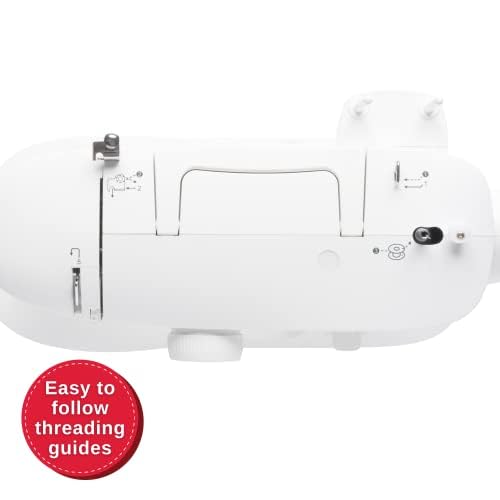 SINGER MX60 Lightweight Portable Sewing Machine with 57 Stitch Applications, LED Light & Foot Pedal | Complete Accessory Kit & 4-step Buttonhole | Perfect for Home Sewing, Quilting, Dressmaking & DIY Crafts | Beginner Friendly Sewing Machine for Mending & Alterations