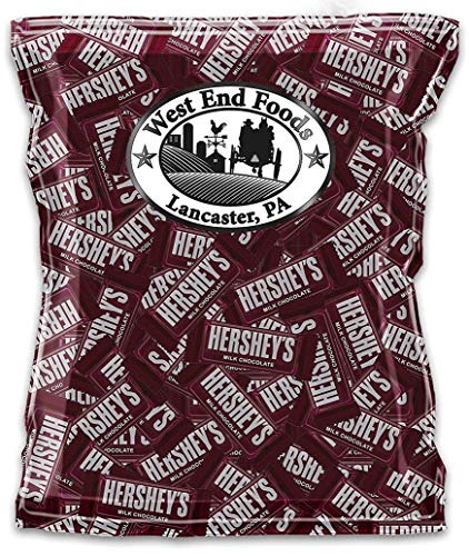 Bulk Hershey's Milk Chocolate Snack Bars - 18 lb Pack (180 Bars) | Individually Wrapped for Office Snacks, Party Favors & Halloween Treats