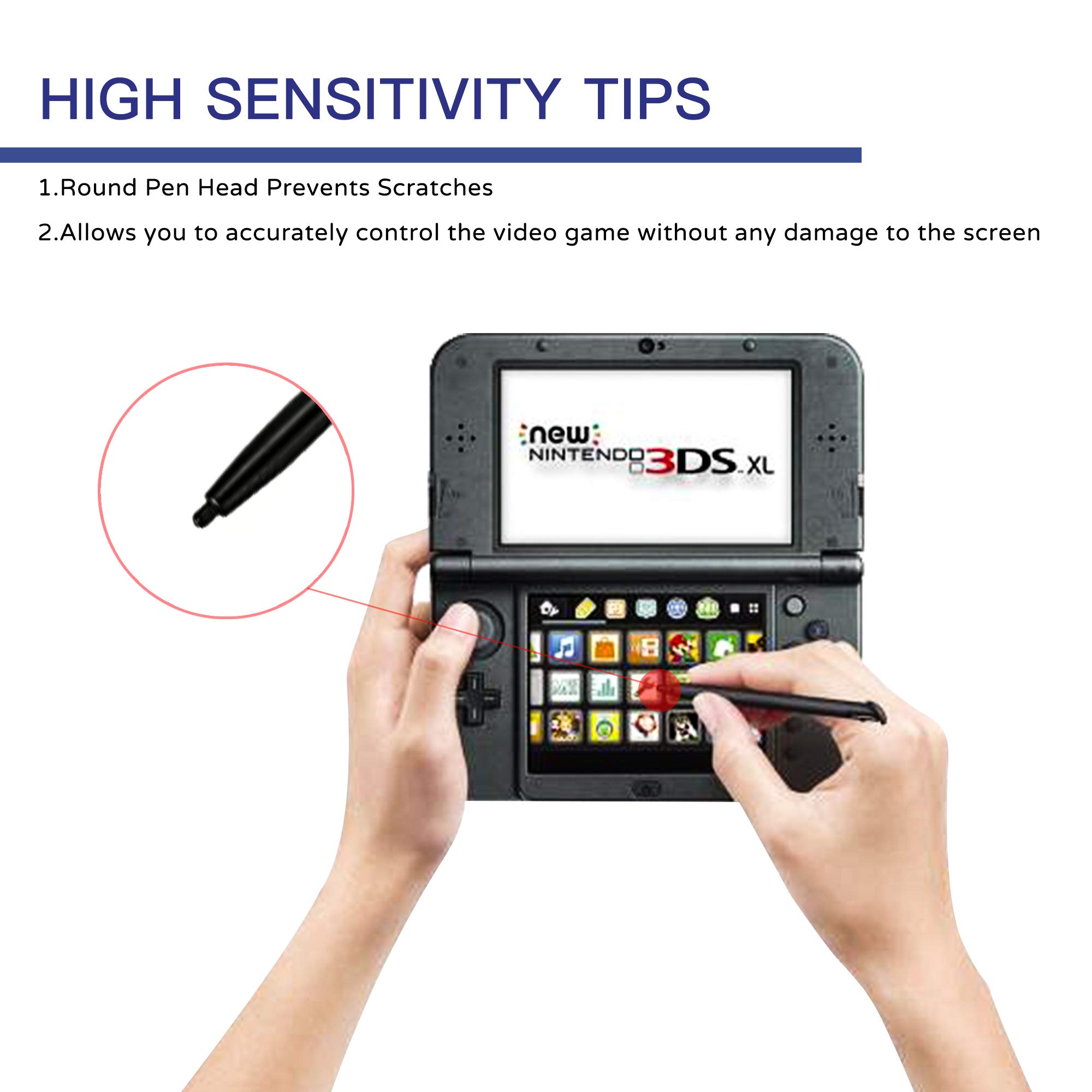 Premium USB Charger Cable Kit & AC Power Adapter for Nintendo New 3DS XL - Includes Wall Charger, Travel Power Cord & Stylus Pen - Perfect for Gaming at Home or On The Go