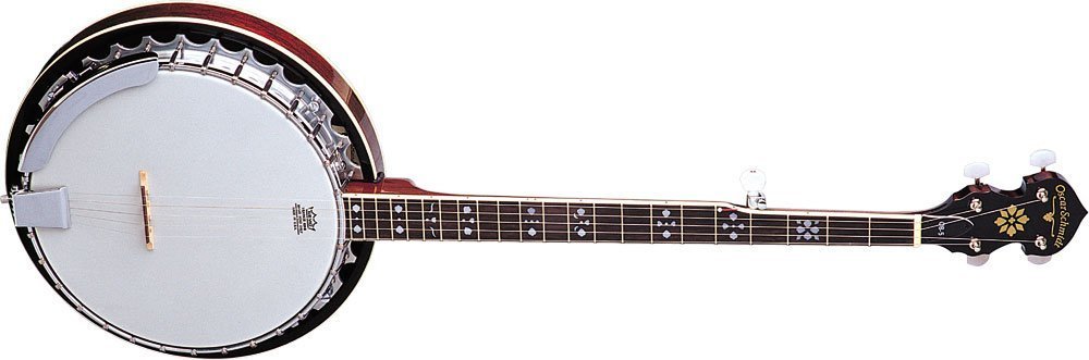 Oscar Schmidt OB5 Gloss Mahogany 5-String Banjo - Professional Quality for Bluegrass, Folk & Country Music Performances