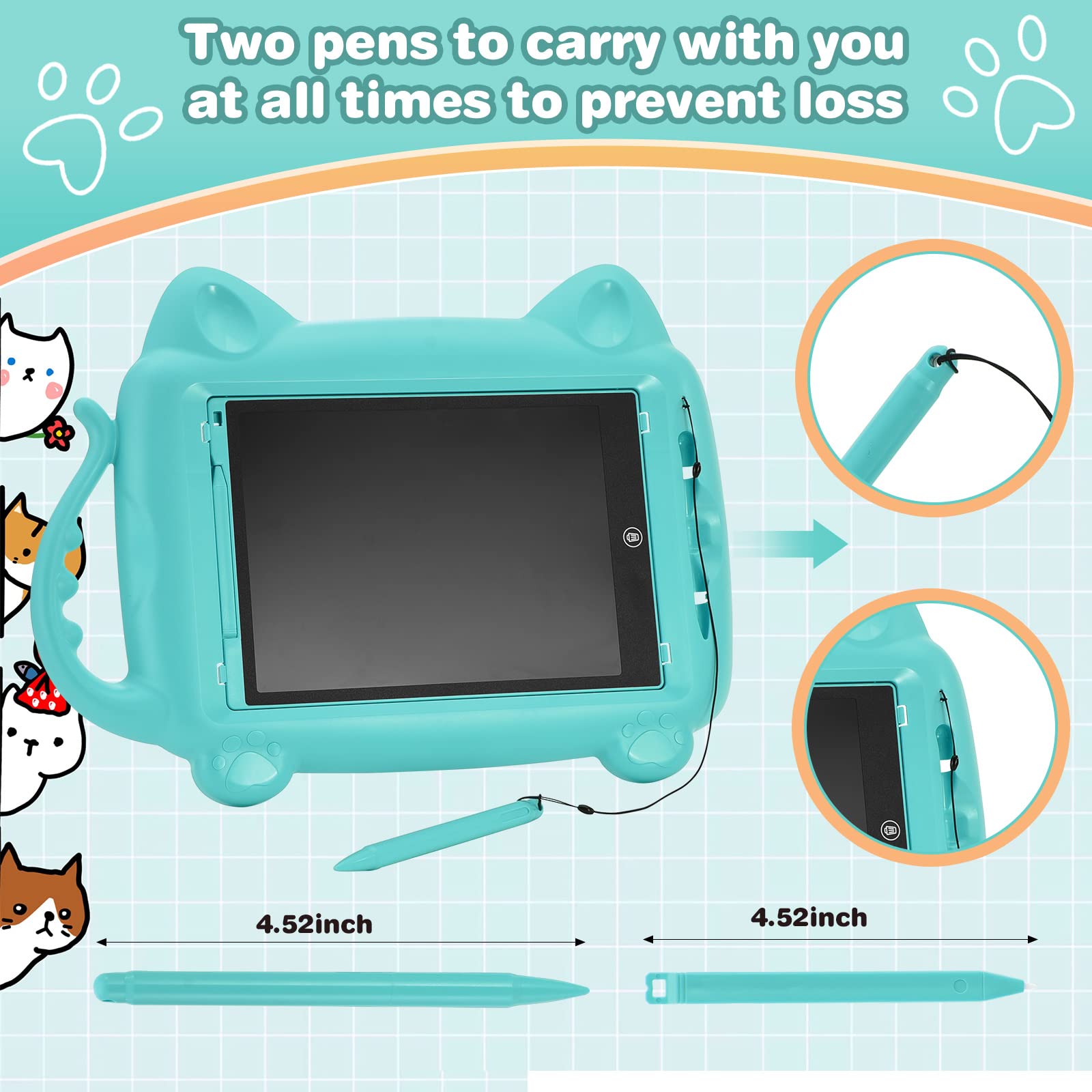 EooCoo 12 Inch LCD Writing Tablet for Kids Ages 3-8 - Electronic Drawing Pad with Stylus - Easter Basket Stuffers & Travel Essential - Perfect Gift for Boys & Girls - Fun Educational Toy for Home, School & Road Trips