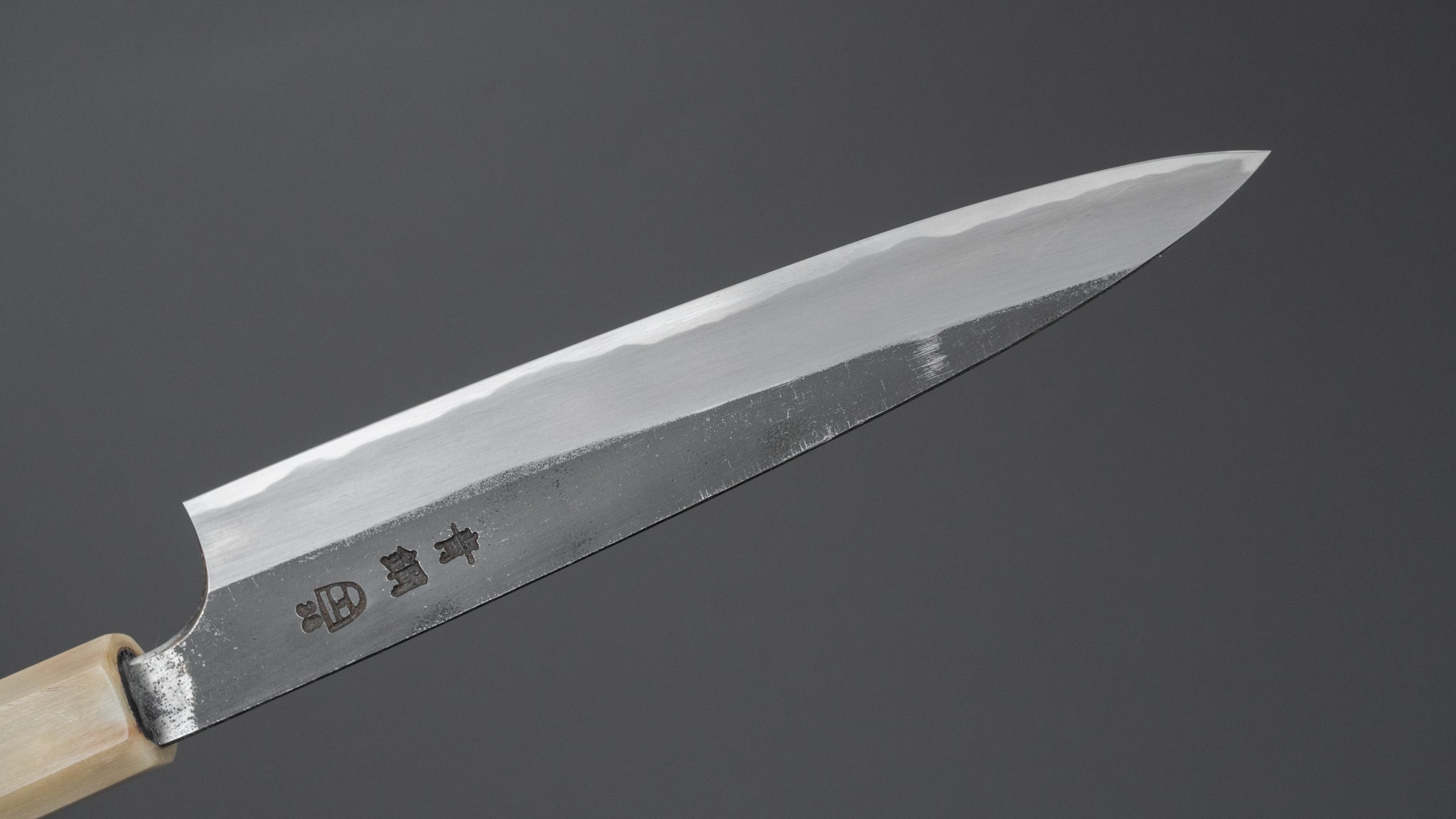 Hitohira Togashi Blue #2 Kurouchi Petty Knife 165mm - Japanese Chef Knife with Ebony Wood Handle - Perfect for Precision Slicing, Peeling & Garnishing Vegetables, Fruits & Boneless Meats