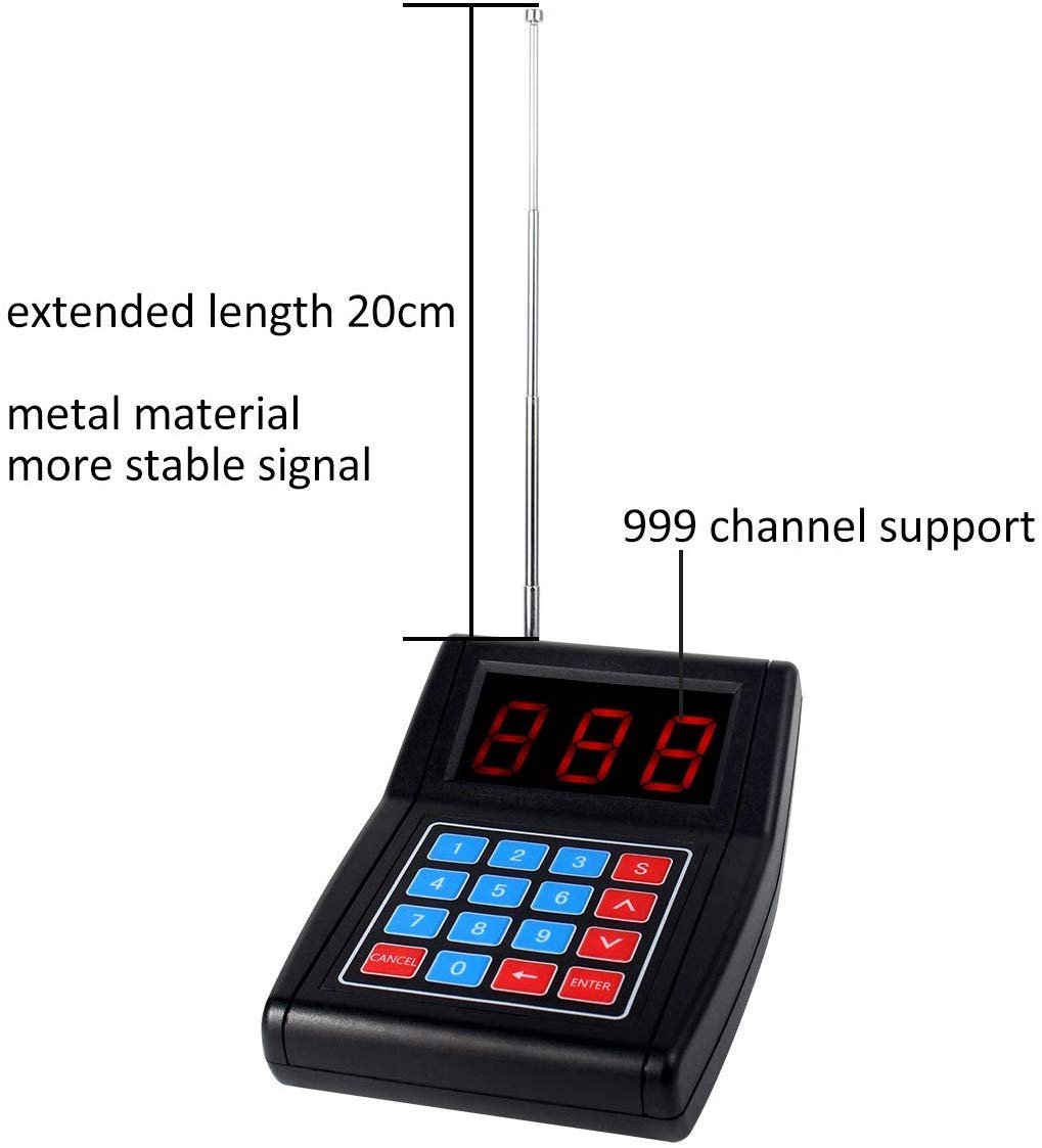 Retekess TD165 Wireless Pager System - 10 Restaurant Pagers with Call & Cancel Function, Quick Beep Alert, Lanyard Hole for Easy Carry - Ideal for Restaurants, Cafes, Retail Stores & Waiting Areas