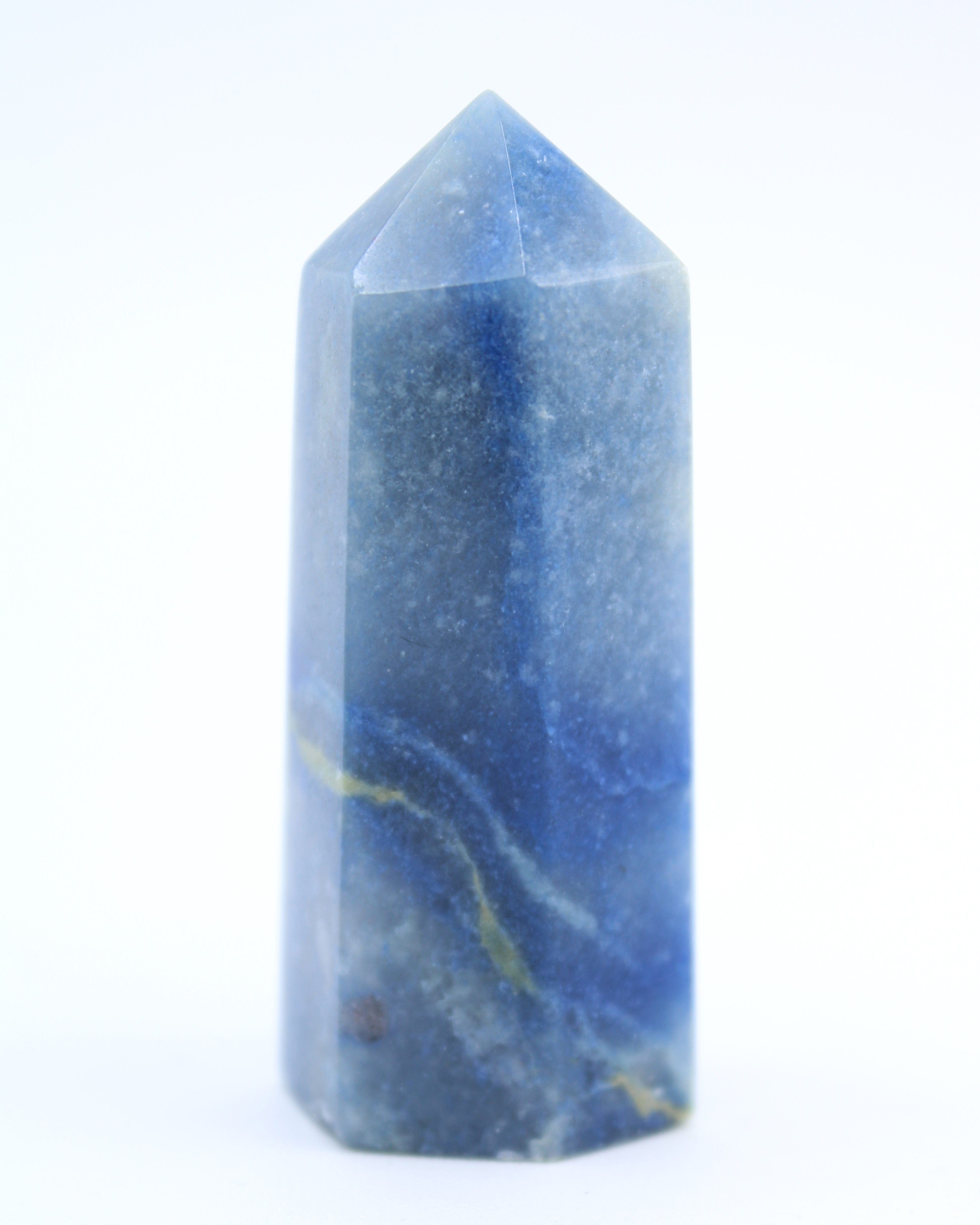Healing Blue Quartz Crystal Tower - Natural Stone for Meditation, Reiki & Home Decor - Perfect for Energy Cleansing & Spiritual Growth