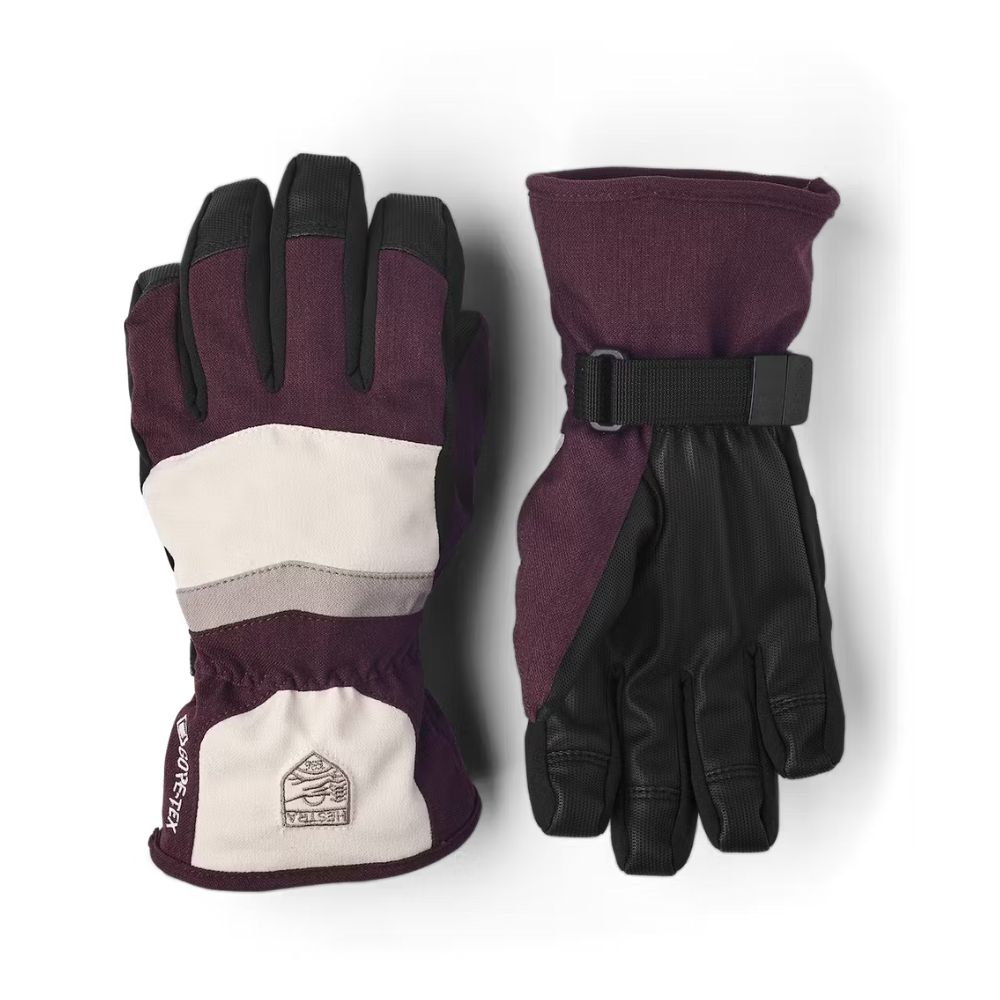 Hestra Atlas Gore-Tex Kids Ski Gloves - Waterproof & Warm Winter Gloves for Boys & Girls - Perfect for Skiing, Snowboarding & Outdoor Winter Activities (Bordeaux)