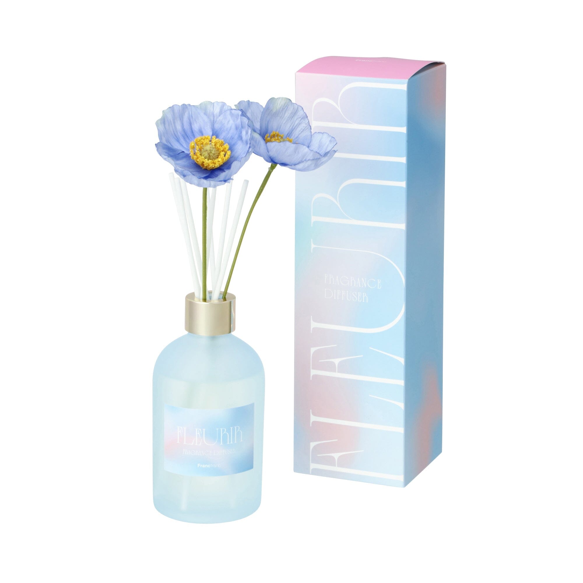 Fleurir Fragrance Diffuser - Blue | Refreshing Citrus & Floral Scented Essential Oil Diffuser for Home, Office & Spa | Aromatherapy & Relaxation