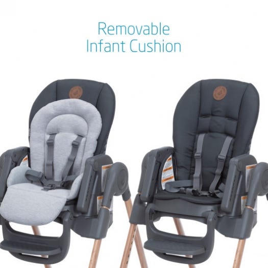 Maxi Cosi Minla 6-in-1 Adjustable Baby High Chair for Feeding & Play - Convertible Infant to Toddler Dining Seat with Multiple Recline Positions - Perfect for Home, Restaurant & Travel Use