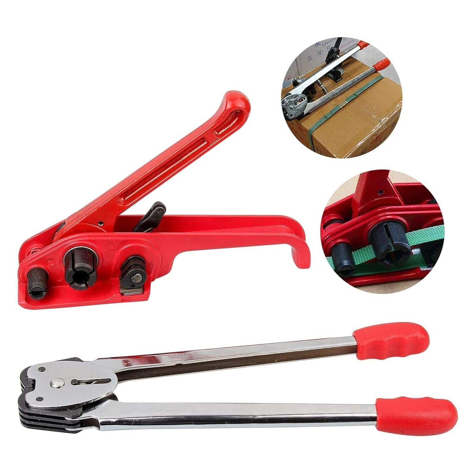 Professional Packaging Strapping Kit - Heavy Duty Pallet Poly Tensioner Tool with Sealer, Banding Tool, 4000
