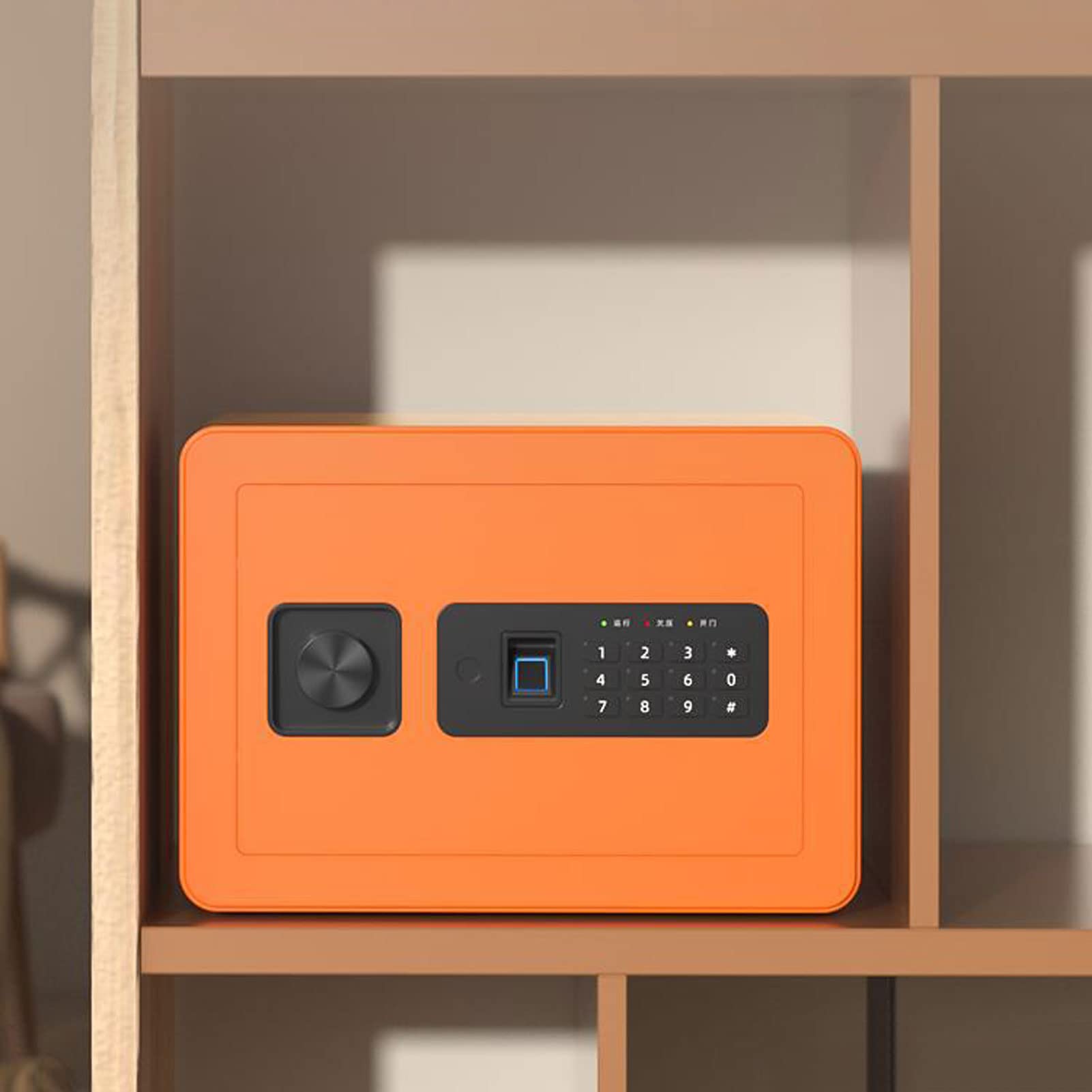 Fingerprint Safe Box with Keypad & Passcode - Steel Mini Security Lock Box for Money, Jewelry, Cash - Home, Office & Travel Use