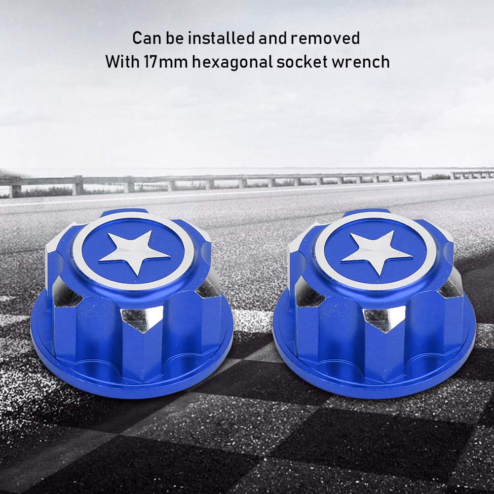 4PCS 17mm Hex Wheel Nuts - Heavy Duty Metal Lug Nuts Compatible with Car Wheels - Perfect for Mazda, Ford, Toyota & More - Secure Wheel Mounting for Off-Road & Daily Driving