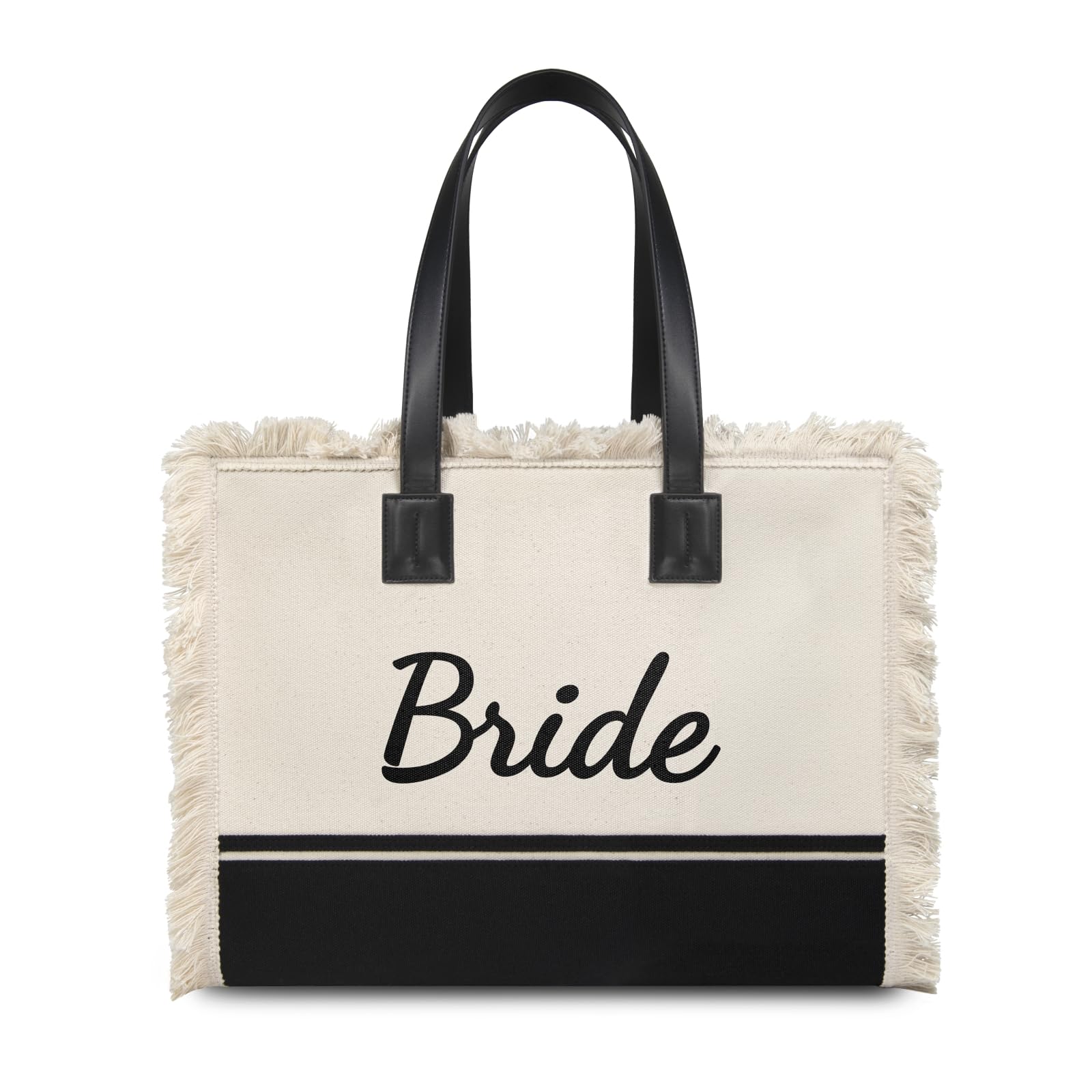 Personalized Bride Canvas Tote Bag - Wedding Gift for Bridal Shower, Bachelorette Party & Honeymoon - Custom Bridal Accessories for Newlyweds - Perfect for Travel, Beach & Wedding Essentials