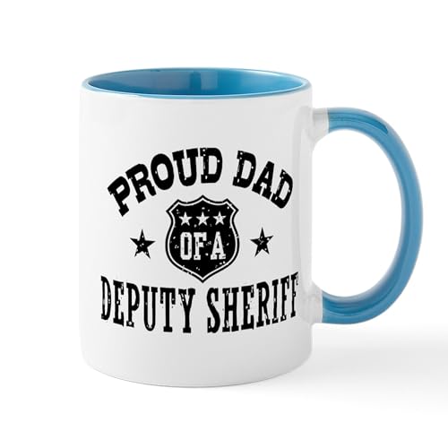 White/Blue Inside - Proud Dad Of A Deputy Sheriff Mug