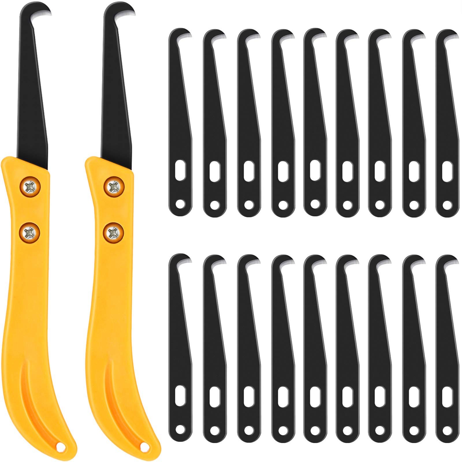 22-Piece Grout Removal Tool Kit - 2 Grout Saws & 20 Saw Knives for Tile Cleaning, Caulking Edge Tools & DIY Home Renovation - Perfect for Bathroom, Kitchen & Floor Tile Repair Projects