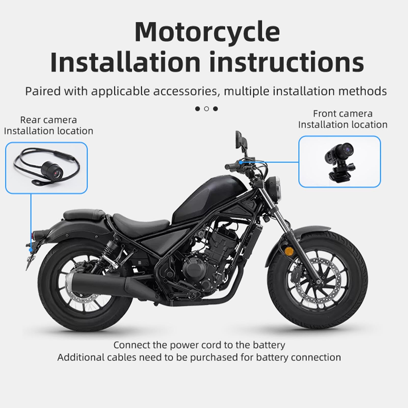 1080P Waterproof WiFi Bike Camera | Handlebar Monitor for Road Bikes & Motorcycles - Perfect for Adventure Riding