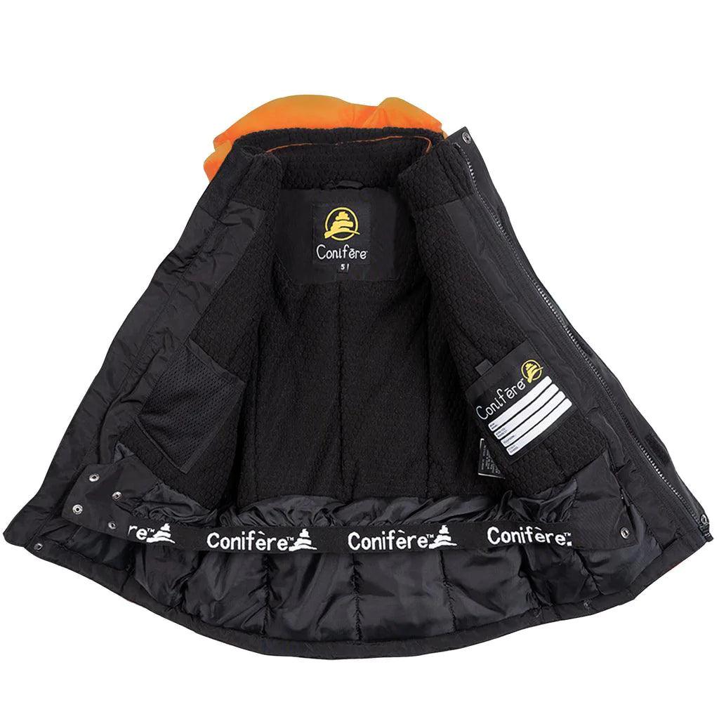 Conifere Boys Winter Snowsuit Set - Waterproof Insulated Snow Jacket & Pants for Kids - Orange - Perfect for Skiing, Snowboarding & Outdoor Winter Play