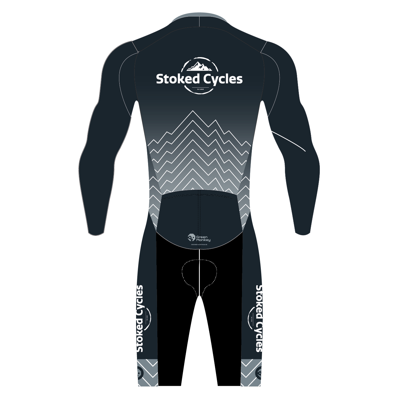 Stoked Cycles Long Sleeve Flash Suit with Number Pocket - Cycling Jersey for Men & Women - Comfortable & Breathable for Road & Mountain Biking