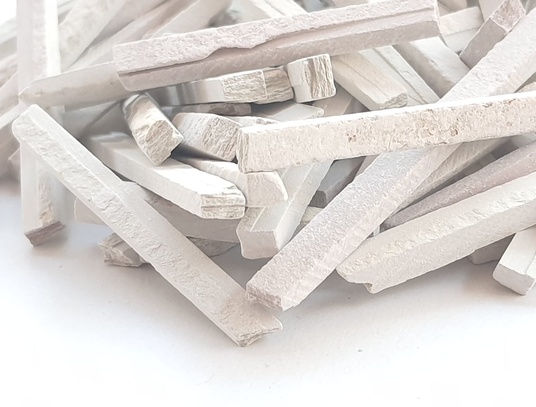 Premium White Slate Pencils for Writing - Thin & Smooth (5kg Bulk Pack) - Ideal for School, Office & Art Projects