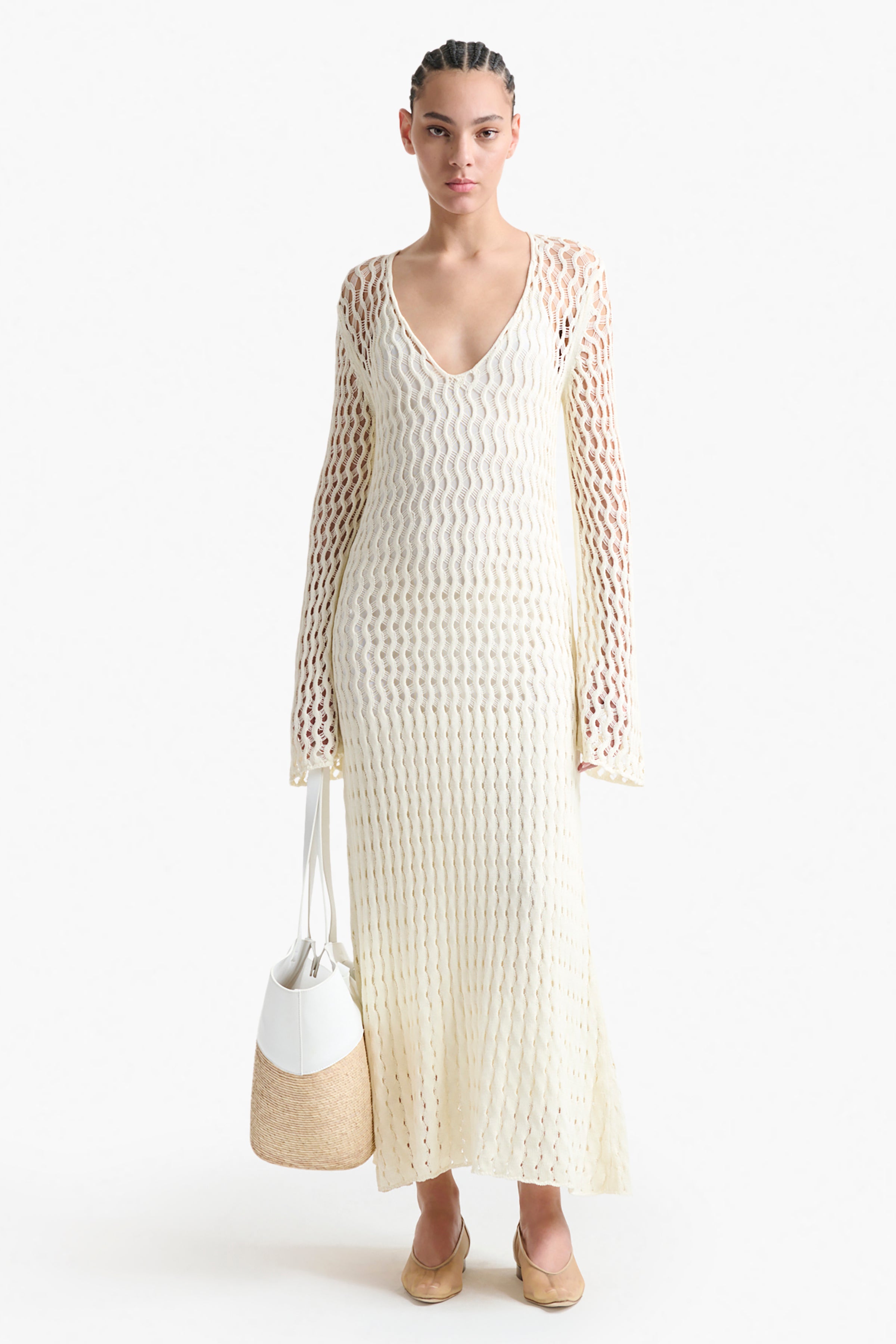 Elegant Ivory Jemmy Dress for Women - Perfect for Weddings, Parties & Special Occasions
