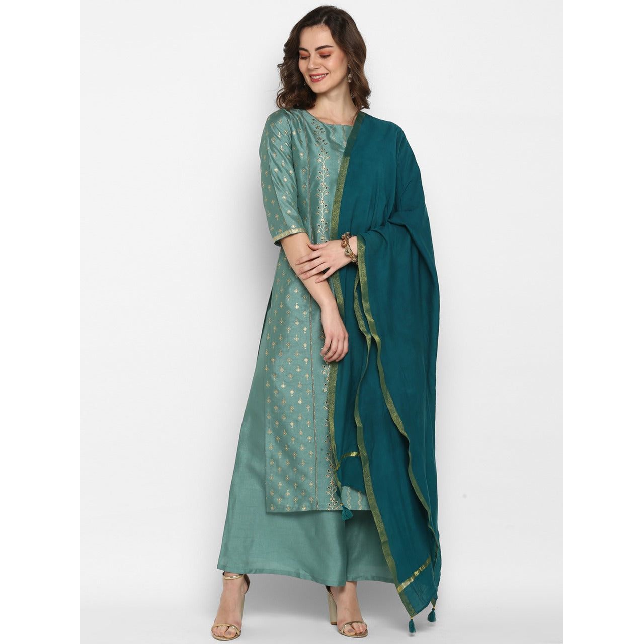 Elegant Silk Kurta Set for Women - Wedding & Party Wear Kurti Outfit - Perfect for Festivals, Bridal Showers & Special Occasions