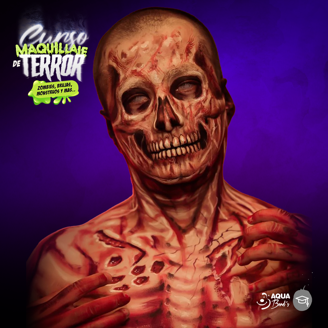 Online Horror Makeup Course: Zombies, Monsters & More - June 23-25 | SFX Makeup Tutorials for Halloween, Cosplay & Film