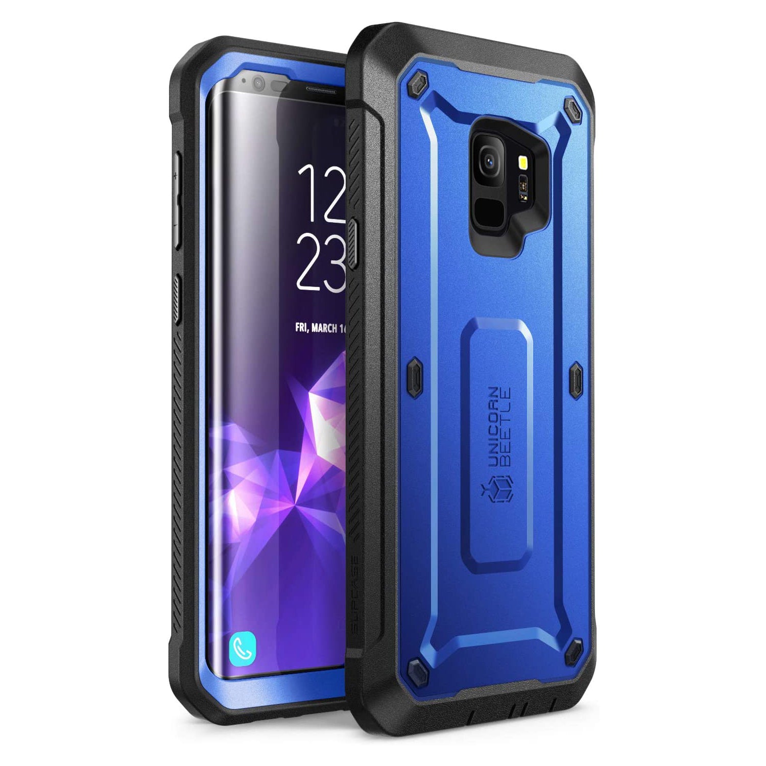 Samsung Galaxy S9 Unicorn Beetle Pro Full-Body Rugged Holster Case - Dark Blue | Heavy Duty Protection for Outdoor, Work & Everyday Use