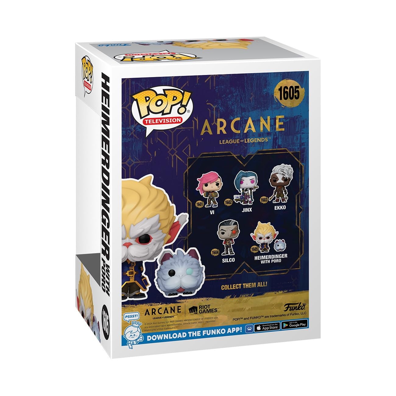 Funko Pop! Vinyl Figure: Arcane League of Legends Heimerdinger with Poro - Official Collectible Toy for Kids & Adults - Perfect Gift for TV Fans & Gamers - Great for Display, Gaming Room Decor, and Collector's Shelves