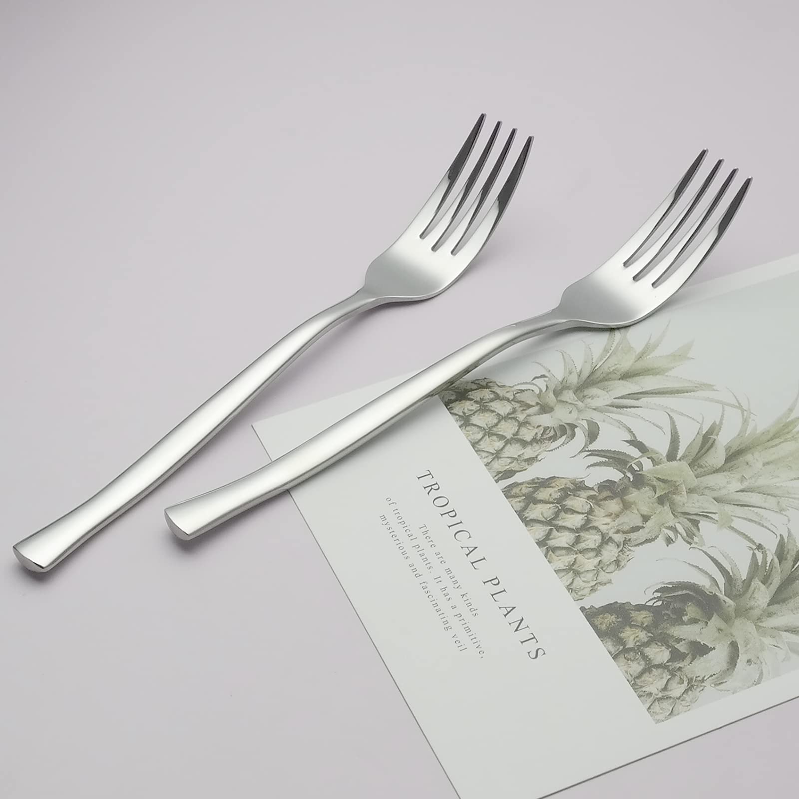 12-Piece Stainless Steel Dinner Forks Set - Durable 18/10 Silverware for Restaurants, Home Dining & Party Entertaining