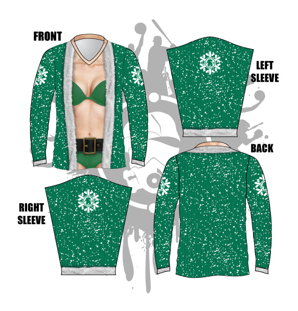 Babe Claus Long Sleeve Jersey - Soft & Comfortable Christmas Themed Shirt for Women - Perfect for Holiday Parties, Family Gatherings & Festive Photos