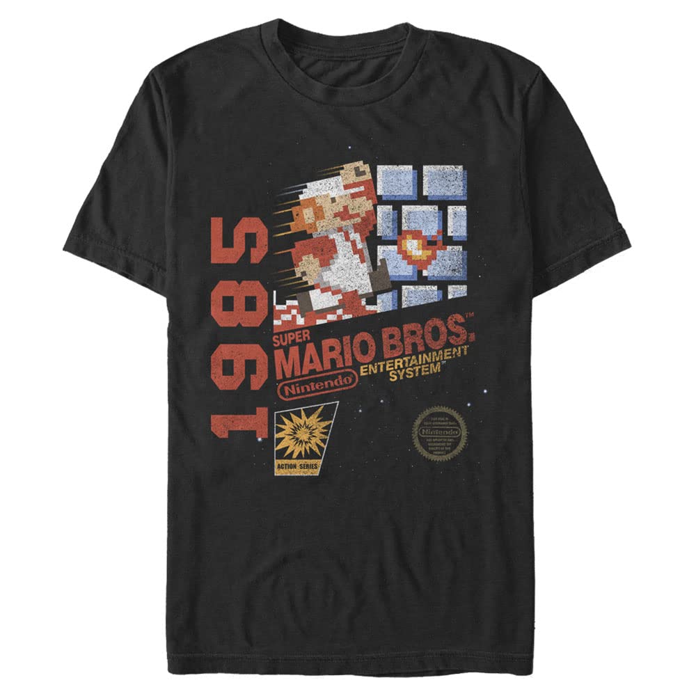 Vintage 1985 Super Mario Bros Nintendo T-Shirt for Men - Big & Tall Sizes - Retro Gaming Tee for Casual Wear & Gift Giving