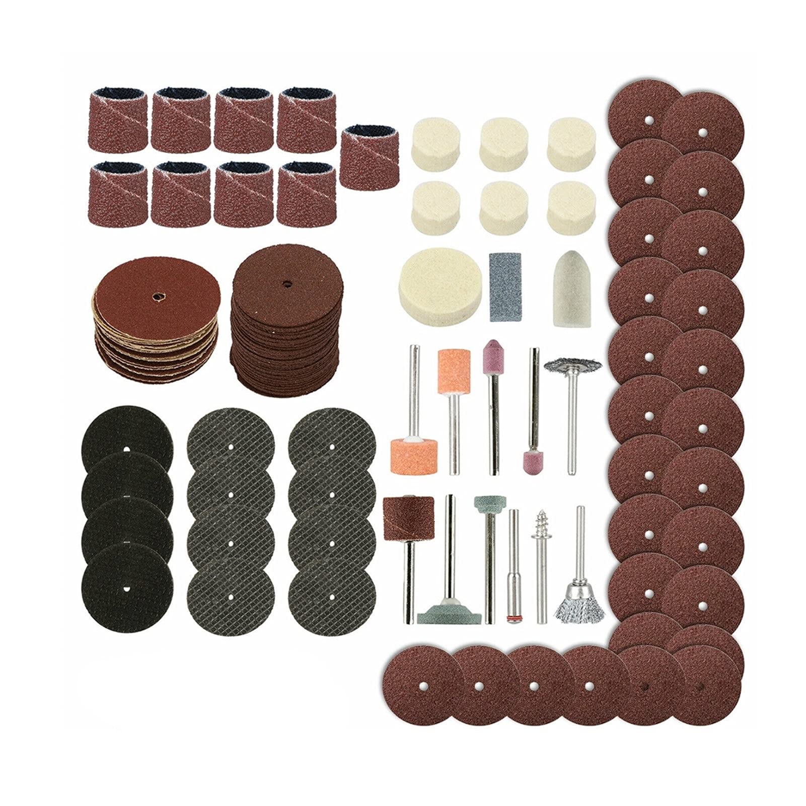 105pcs Mini Electric Drill Grinder Rotary Tool Accessory Bit Set - Grinding, Sanding, Polishing Disc Wheel & Cutter Drill Bits for DIY Crafts, Jewelry Making & Home Repair Projects