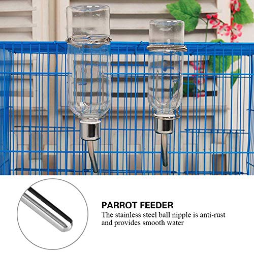 Automatic Hanging No-Drip Pet Water Bottle - Stainless Steel Water Dispenser for Cats, Dogs, Rabbits, Parrots & Hamsters - Large Size - Perfect for Cages, Kennels and Outdoor Use