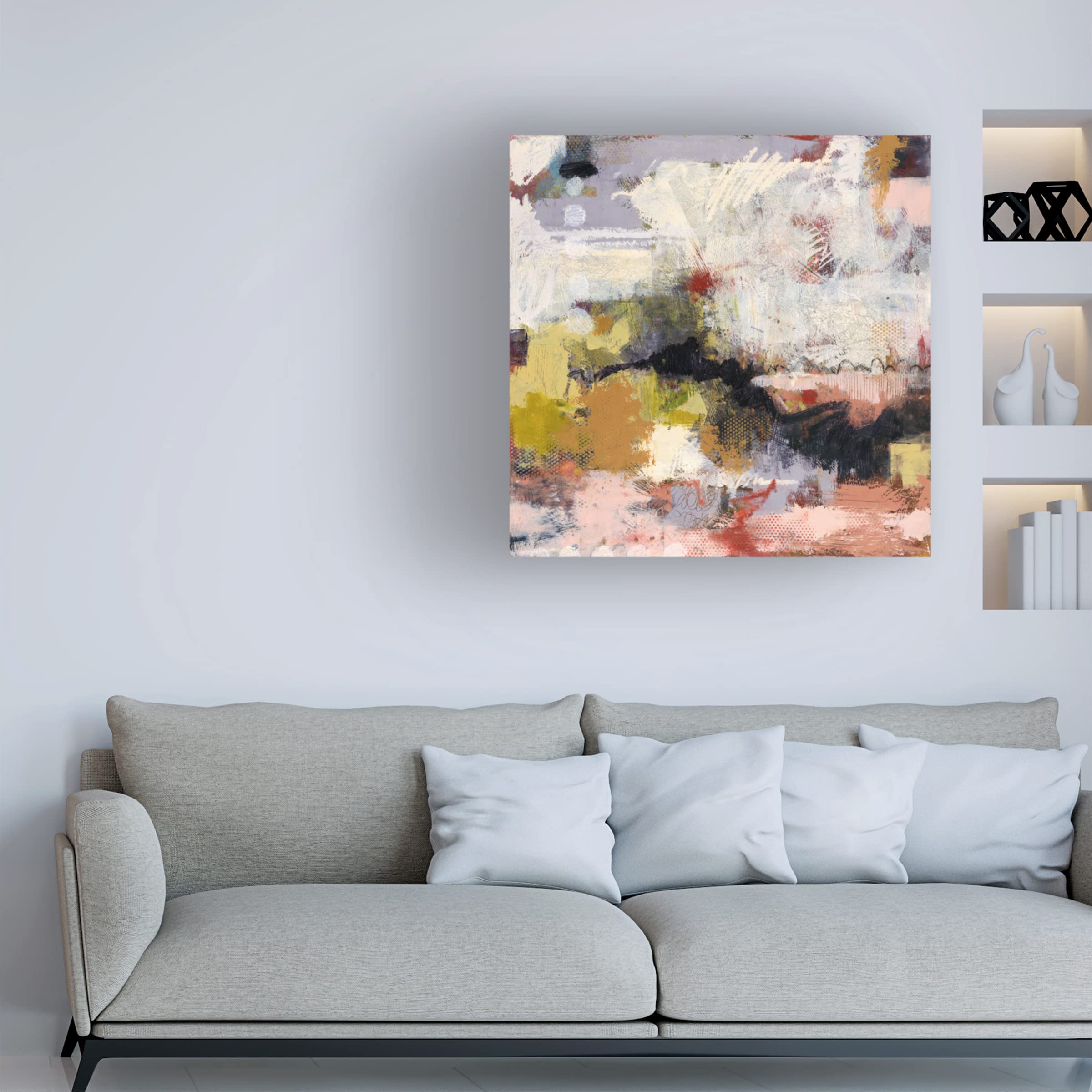 Trademark Fine Art 'Dazzle' Canvas Wall Art by Linda Nickell - Modern Abstract Painting for Living Room, Bedroom & Office Decor