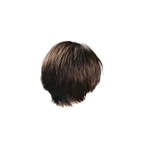 Short Curly Human Hair Lace Front Wig for Black Women - Natural Brown Short Wig for Cosplay, Carnival, Party & Festival - Perfect for Halloween, Costume Events & Everyday Wear
