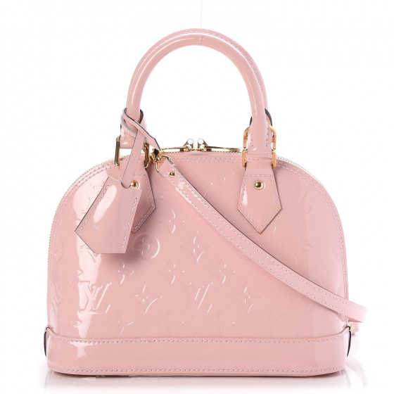 LV Alma BB Monogram Vernis Tote Bag in Rose Ballerine - Stylish Crossbody Purse for Women, Perfect for Work, Travel & Everyday Use