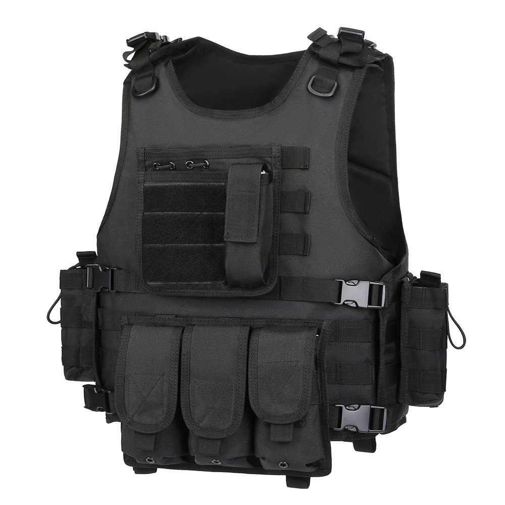 GZ XINXING Tactical Airsoft Paintball Vest - Adjustable Molle Vest for Airsoft, Paintball & Outdoor Games - Perfect for Military Simulation, Cosplay & Tactical Training