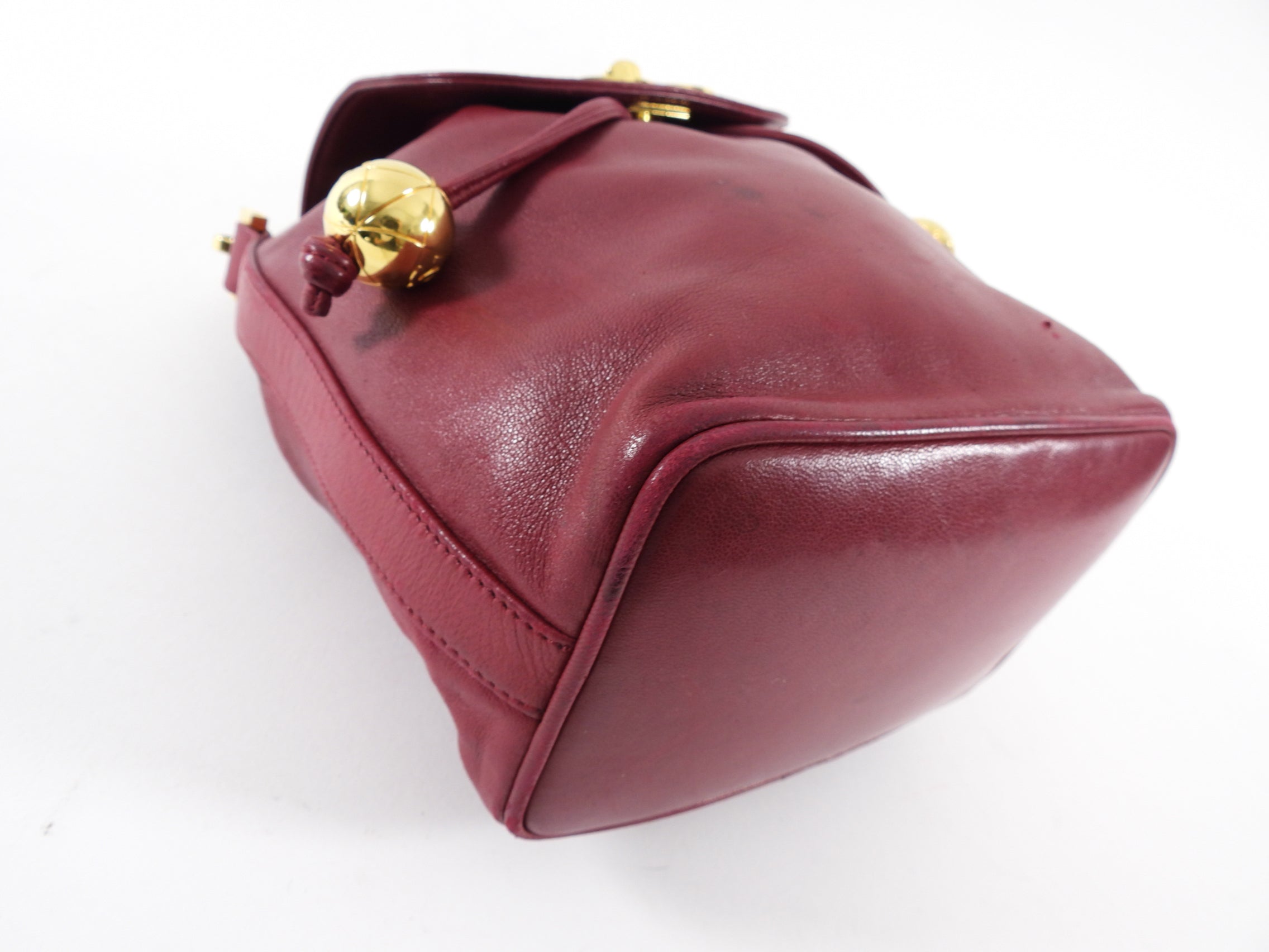 Vintage Chanel 1994-96 Red Lambskin Leather Drawstring Bucket Bag - Luxury Shoulder Bag for Women, Perfect for Date Night & Special Occasions