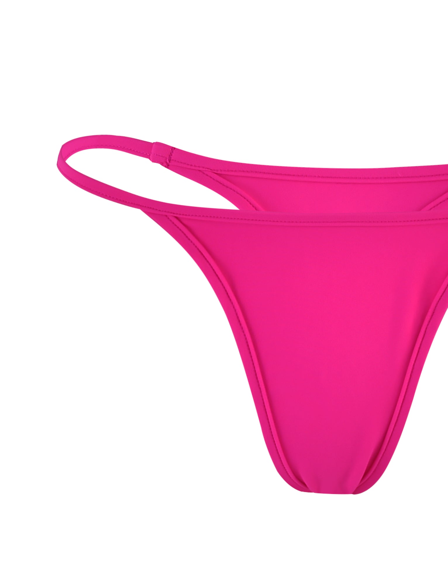 LULA Bikini Bottom - Hot Pink Women's Swimwear | High Waisted Bikini Bottoms for Beach, Pool & Summer Vacation