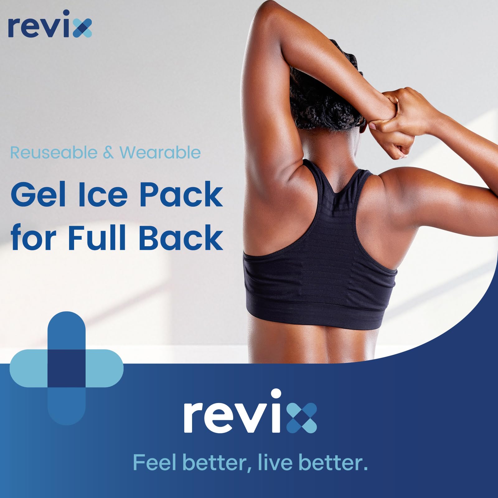REVIX Large Reusable Ice Pack for Back Pain Relief - 13