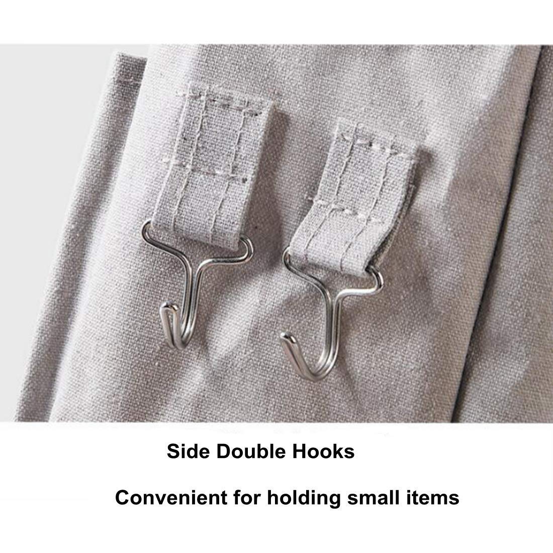 Haoun 2-Pack Hanging Bedside Organizer - Storage Bag Holder for Dorm Rooms, Hospital Beds & Baby Cribs (Grey Blue) - Perfect for Small Space Organization in College Dorms, Nursing Homes & Nurseries