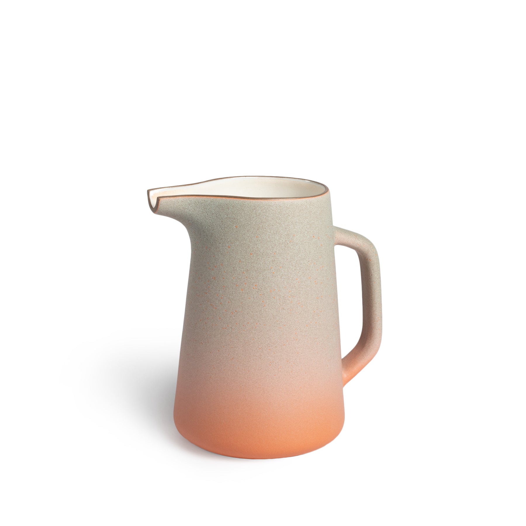 Large Glass Pitcher with Fog and Tangerine Design - Perfect for Iced Tea, Lemonade & Summer Beverage Serving