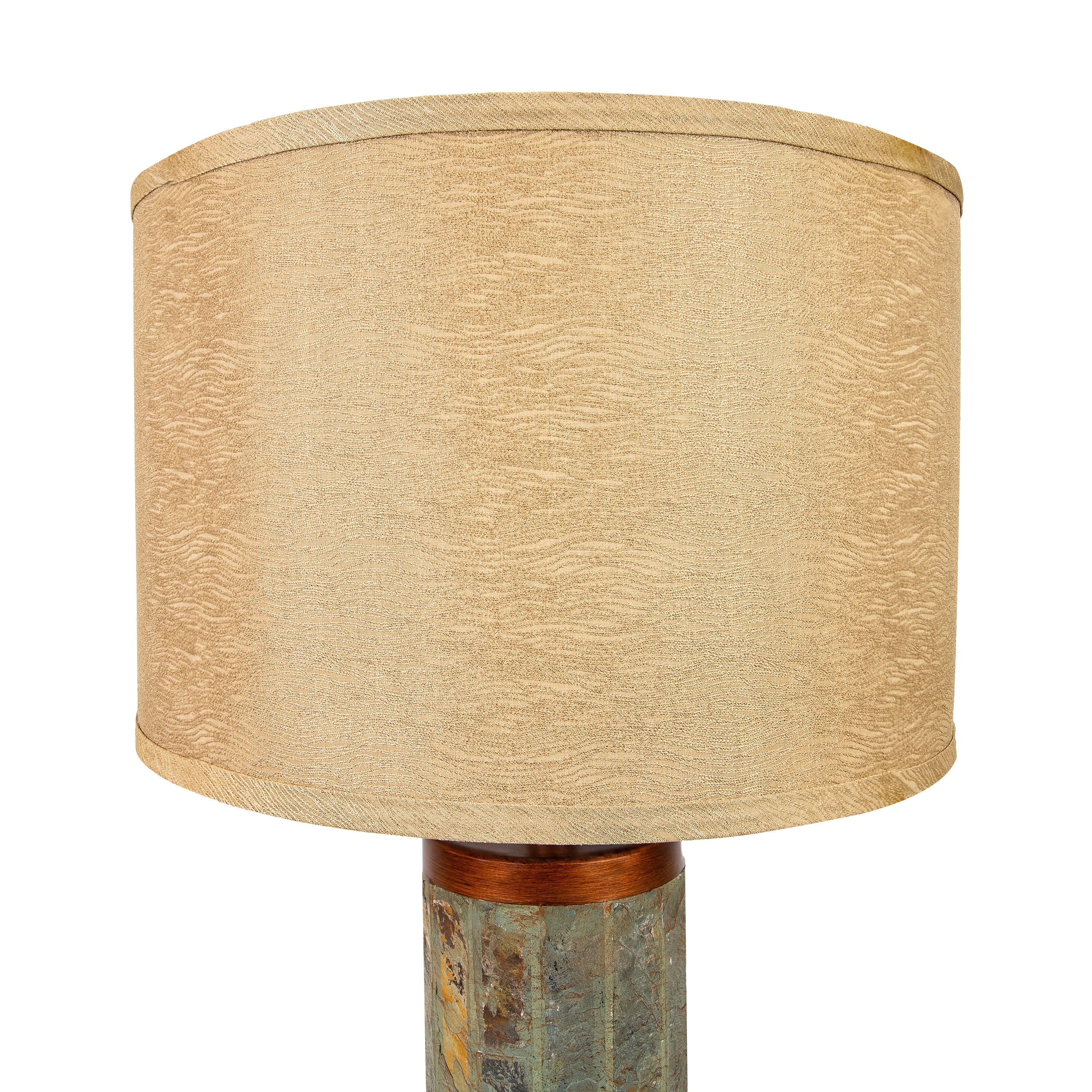 Sunnydaze 31-Inch Cylinder Slate Indoor Table Lamp - Modern Home Office Bedroom Lighting Decor for Living Room, Study & Nightstand