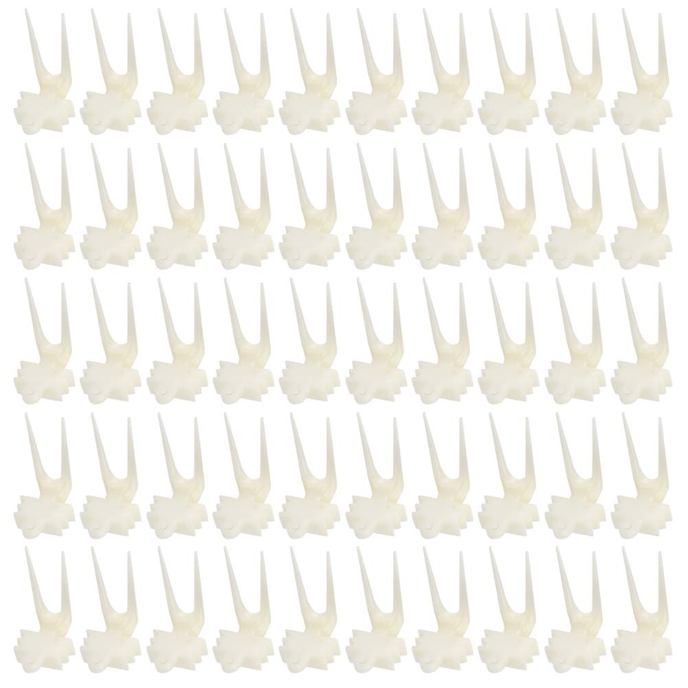 50PCS Plastic Bird Fruit Forks - Parrot Feeding Tools & Birdcage Accessories for Parrots, Hamsters | Durable Food Holders for Bird Treats & Cage Decor | Perfect for Feeding Fruits, Veggies & Treats to Pet Birds