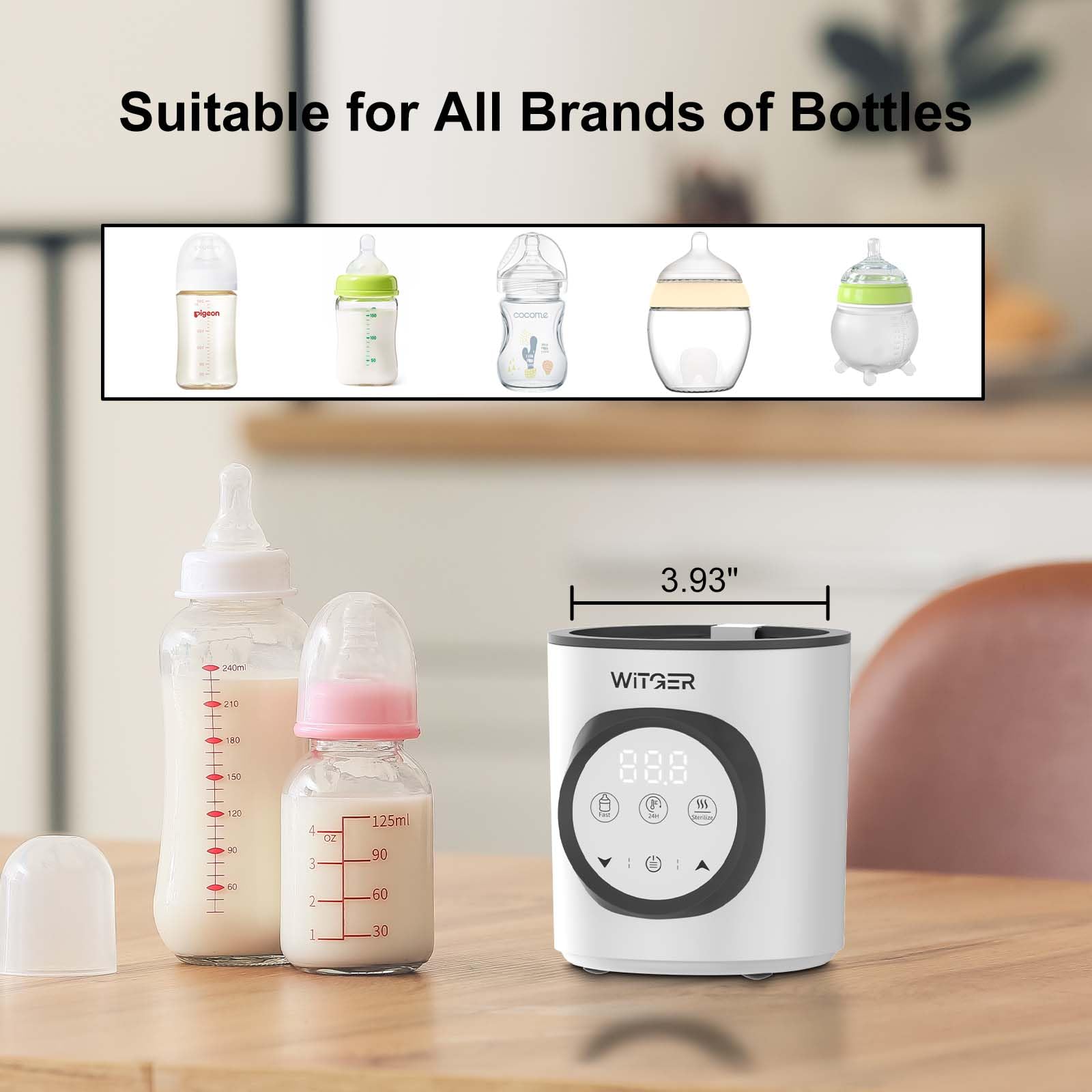 8-in-1 Baby Bottle Warmer and Sterilizer - Fast Heating with Precise Temperature Control, BPA-Free, for Defrosting, Food Warming & Constant Temperature Maintenance | Perfect for Nursery, Travel & On-the-Go Parents
